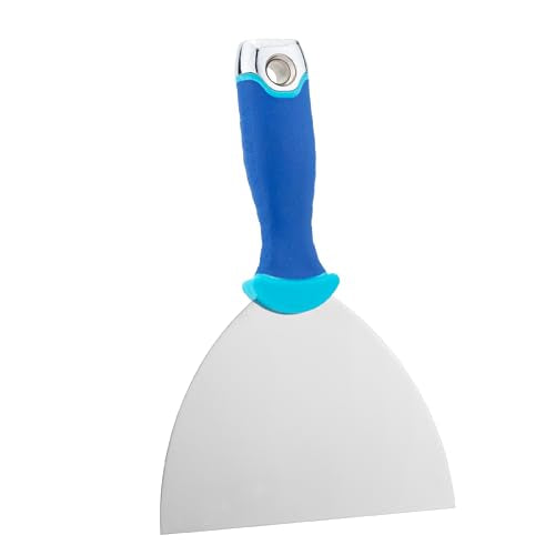 Bates- Putty Knife, 6 Inch, Carbon Steel, Flexible, Metal Scraper with Hammer End, Spackle Knife, Drywall Spackle, Metal Paint Scraper Tool, Putty Knife Scraper, Wall Scraper, Putty Scraper - color: Blue, size: 6 Inch