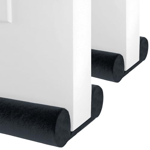 2Pack-Door Draft Stopper, 30'' to 36'' Adjustable Gap Filler, Double-Sided Windproof Seal, Easy Install to Block Noise, Cold Air, Light, Dust, and Drafts (Black) - color: 2pack(black)