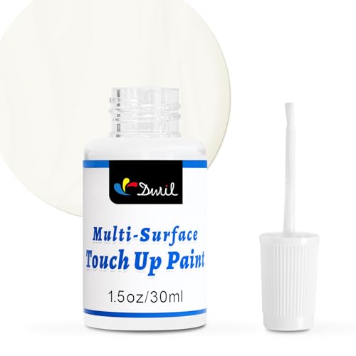 DWIL White Touch Up Paint - Multi Surface Touch Up Paint Pen, Scratch Repair for Wall, Door, Cabinets, Metal, Appliance, Wood, Furniture, 1.5 Fl Oz (Semi Gloss, Floral White) - color: Floral White