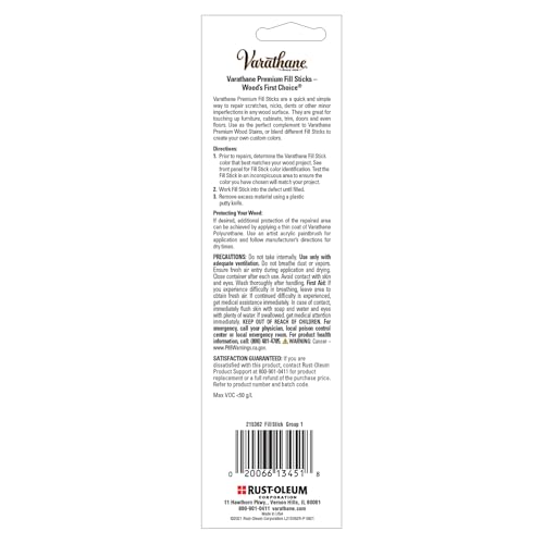 Varathane Wood Fill Stick, .5 oz, Natural/Golden Pecan/Spring Oak - color: Natural/Golden Pecan/Spring Oak