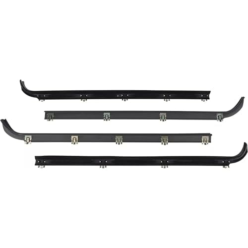 4PCS Window Moulding Trim Weatherstrip Kit, Inner & Outer Window Seal Belt Compatible with 1987-1996 Ford F150 F250 F350 Bronco & 1997 F150 Old Body Style (OBS), Replace E7TZ1521452A