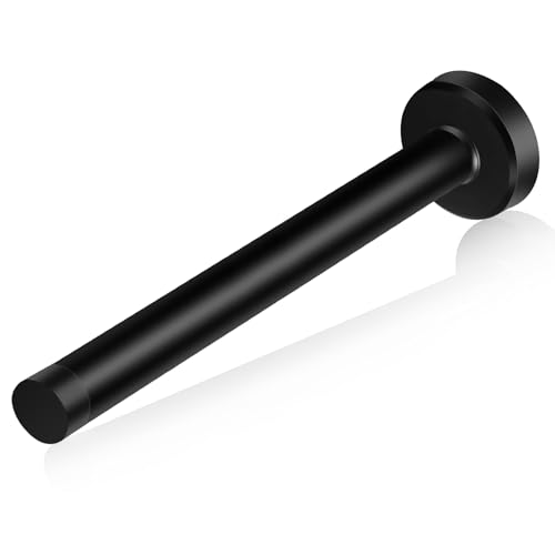 10 Inch Door Stopper, Extra Long Door Stop, Wall Mounted Door Stops Stainless Steel Door Bumper Wall Protector, Black - color: Black, size: 10 Inch