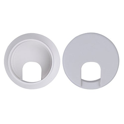 2" White Desk Grommet 2 inch for Desk Wire Pass Through, Drywall Cord Grommet 2 inch as Desk Cable Hole Cover (5 Pack)