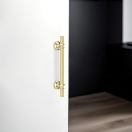10 Pack 5 Inch Cabinet Pulls knurled Brushed Gold Kitchen Cabinet Handles Aluminum and Zinc Alloy Drawer Pulls Solid Cabinet Hardware - color: Brushed Gold Knurled, size: 5'' Hole Center(128mm)