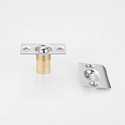 JQK Closet Ball Catch Door Hardware, Stainless Steel Catch Adjustable with Strike Plate, Chrome Finish 4 Pack, HBC100-CH-P4 - color: Chrome, size: 4 Pack