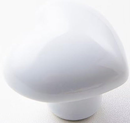 10 Pack Ceramic Heart knob White Drawer Knobs, Heart Shaped Dresser Knobs Cute Kitchen Cabinet Pull Handles, Small Vanity Knobs Hardware Closet Cupboard Knobs