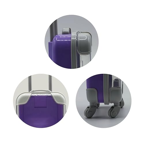 False Eyelash Storage Box, Portable Travel Organizer Mini Luggage False Eyelash Tray Makeup Tool (PURPLE) - color: PURPLE