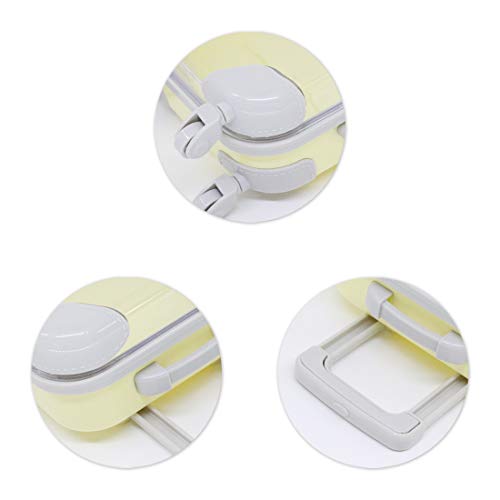 False Eyelash Storage Box, Portable Travel Organizer Mini Luggage False Eyelash Tray Makeup Tool (PALE YELLOW) - color: PALE YELLOW