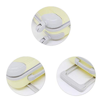 False Eyelash Storage Box, Portable Travel Organizer Mini Luggage False Eyelash Tray Makeup Tool (PALE YELLOW) - color: PALE YELLOW