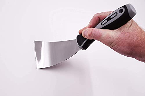 ROLLINGDOG 5 PC Putty Knife Set- Include 1", 3" and 5" Spackle Knife, 1.5" Chisel Scraper, 10" Taping Knife for Drywall Repair