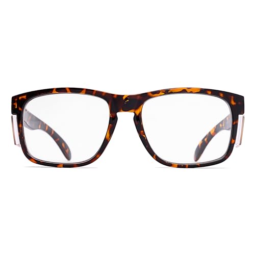 Z87Anti-Fog Photochromic Blue Light Blocking Safety GlassesUV400 Impact Resistant Protective Eyewear, for Men Women - color: Leopard