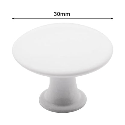 16 Pcs White Cabinet Knobs, Round Dresser Knob Kitchen Drawer Knobs, Single Hole Cupboard Door Knob Dresser Drawer Pulls Handles - color: White, size: 16 Pack