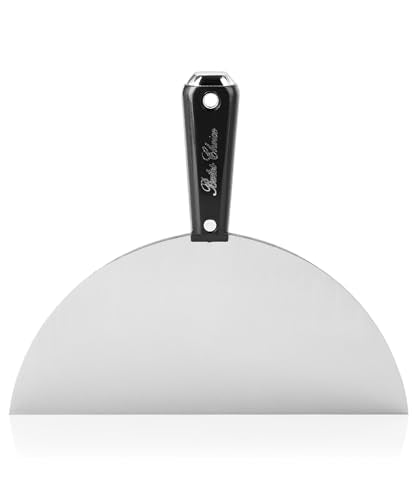 Bates- Putty Knife, 10 Inch, Plastic Handle, Carbon Steel, Flexible, Metal Scraper, Drywall Spackle Knife, Metal Paint Scraper Tool, Putty Knife Scraper, Wall Scraper, Drywall Knife, Spackle Tool - color: Black, size: 10 Inch