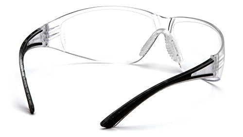 Pyramex Cortez Safety Eyewear, Clear Anti-Fog Lens With Black Temples - color: Black Temples/Clear Anti-fog Lens