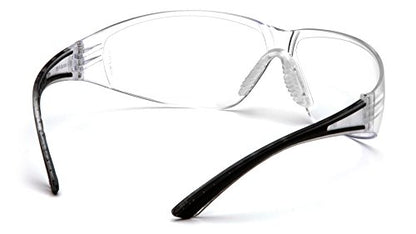 Pyramex Cortez Safety Eyewear, Clear Anti-Fog Lens With Black Temples - color: Black Temples/Clear Anti-fog Lens