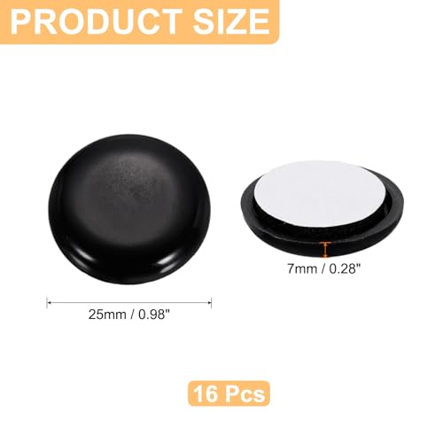 uxcell 24Pcs Plastic Furniture Sliders 1" Self-Adhesive Round Furniture Leg Protectors, Table Chairs Foot Cups Sliders Reusable Furnishing Movers for Hardwood Floors Tile Laminate - size: 1"