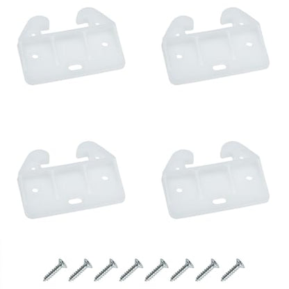 FDXGYH 20 Pcs Plastic Drawer Guides Drawer Track Guides Drawer Rail for Dressers Hutches and Drawer Systems [White] - size: 58×41×29mm-20pcs