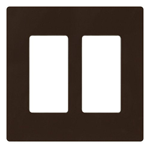 Lutron Claro Light Switch Cover Plate, 2 Gang Wallplate, for Decorator Light Switches, Rocker Light Switch Cover, Outlet Cover, Screwless Switch Plate Cover, Gloss, CW-2-BR, Brown - color: Brown, size: 1 Pack