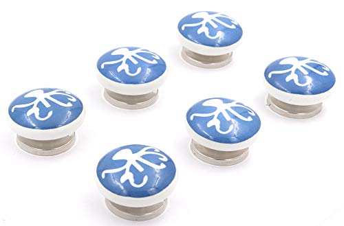 THDC Nautical Drawer Pulls, Drawer Knob, Cabinet Knob, Kitchen Cabinet Pull, Door Knob, Door Pulls (Set of 6) (Nautical Octopus) - color: Blue Octopus