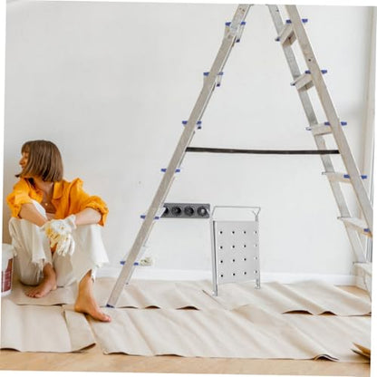 TEHAUX Iron Folding Work Platform for Ladders Versatile Tray with Tool Holder Space Saving Design for Easy Storage for Painting and Repairs