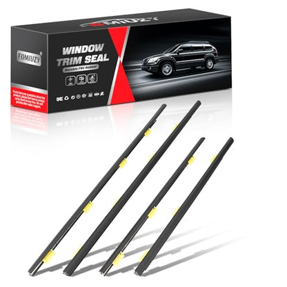Door Window Trim Seal Weather Stripping Moulding Belt Sweep Felt Kit Fit Honda CRV CR-V 2002 2003 2004 2005 2006 Replaces 72410-SCA-E01 72450-SCA-E01 72910-S9A-003 72950-S9A-003(Black) - size: CRV 2002-2006