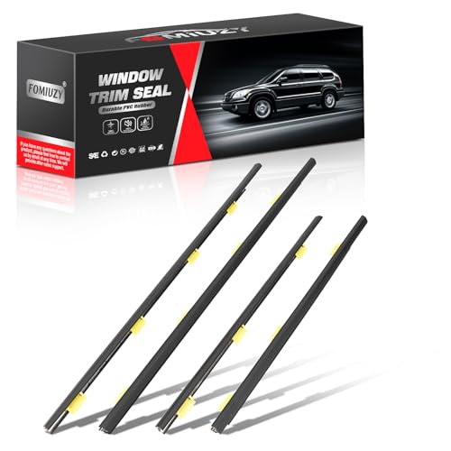 Door Window Trim Seal Weather Stripping Moulding Belt Sweep Felt Kit Fit Honda CRV CR-V 2002 2003 2004 2005 2006 Replaces 72410-SCA-E01 72450-SCA-E01 72910-S9A-003 72950-S9A-003(Black) - size: CRV 2002-2006