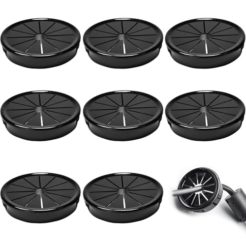 8 Pcs Cable Grommet, Snap Bushing 2-3/16" (55 mm) Mounting Diameter, Flexible Petal-Shaped Buckle Round Nylon Desk Grommet for Wires Through Countertop Cord Organizer and Protection, Black - style: 2-3/16" -RSB 8PCS