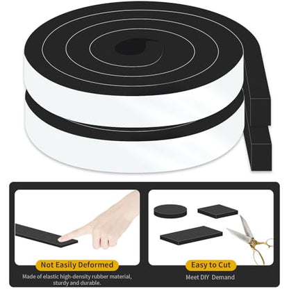 Door Weather Stripping,Air Conditioner Foam,Strong Adhesive,Soundproof, Dustproof,Reduce Noise,High Density CR Foam Insulation Tape for Door Frame,Window Frame (Black, 1 in x 3/4 in x 13 Ft) - size: 1 In x 3/4 In x 13 Ft