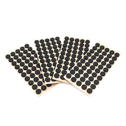 Furniture Felt Pads 3/8" (10mm) Diameter Round 3M Self Adhesive Protects Kitchen Cabinets, Drawers, Desks and Furniture Against Bumps and Scratches 200 Pack - Black - color: Black Felt 200 Pack