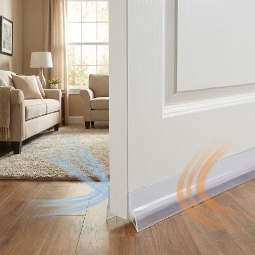 Weather Stripping,33Ft, Door Seal, 45mm Wide, Transparent Soundproof Window Seal, Insulation Windproof Stopper for Gaps