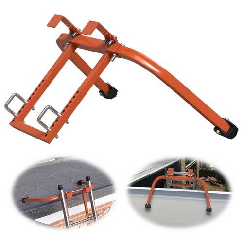 Ladder Stabilizer for Roof, Toovem Ladder Stabilizer for Accessory for Roof Gutter, Wall Ladder Standoff, Heavy Duty Roof Ladder with Non-Slip Rubber, Adjustable, Easy Use