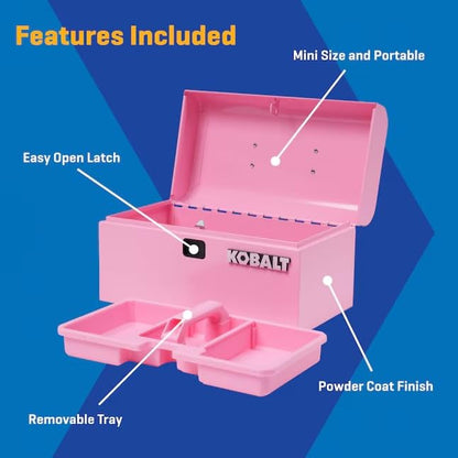 K.balt Retro Portable Mini Toolbox Pink Steel Tool Box - color: Pink, size: Retro