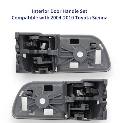 2Pcs Interior Door Handles for Toyota Sienna 2004-2010,Replaces 69206-AE010 69205-AE010, Gray - color: Gray