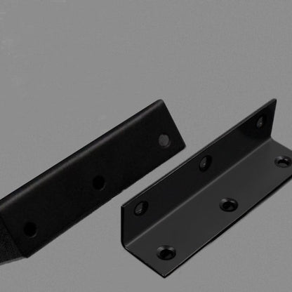 8PCS L Bracket 3.2"x0.9" Stainless Steel Corner Brace Heavy Duty 90 Degree Corner Fastener Black Large Angle Brackets for Wood Furniture Bedframe Cabinet Drawer Chair with Mounting Screws - size: 8pcs 3.2"x0.9"