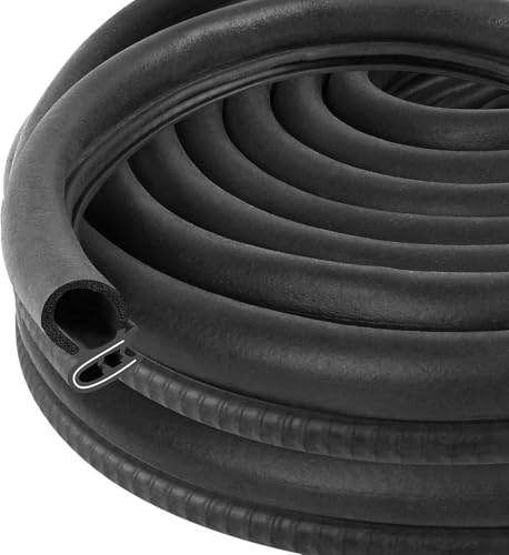 Automotive Door Weather Stripping 40Ft Car Door Rubber Edge Trim Seal Strip Gasket with Side Bulb for Car Bus Camper Boat RV Truck Doors - color: 40Ft
