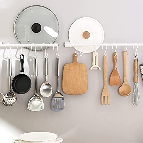 DINGEE 6 Inch Large White Heavy Duty S Hooks, 12 Pack, 7mm Thick Vinyl Coated, Non Slip Sturdy Metal S Hooks for Hanging Plants, Close, Bird Feeders, Large Objects, Tools, Bikes - color: White, size: 6 Inch-12 Pack