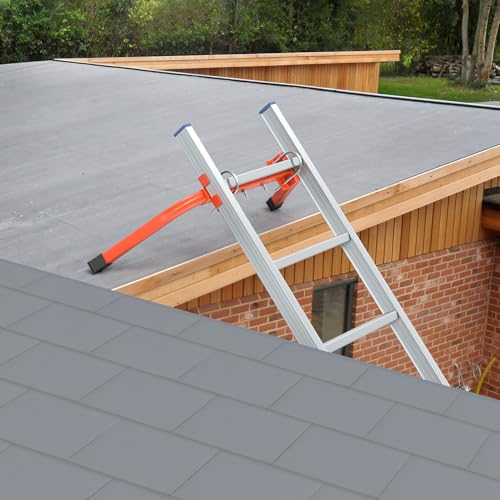 Mr Ironstone Extension Ladder Stabilizer for Roof Gutter&Wall, Sturdy Ladder Standoff Stabilizer with Non-Slip Rubber, Ladder Accessories Ladder Stand Off with U Bolt, Weight Capacity Up to 500LBS