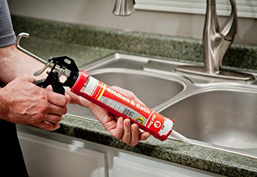 Red Devil 0887 Kitchen & Bath Low Odor Silicone Sealant, 10.1 Oz, Clear, Pack of 1 - color: Clear, size: 10.1 oz., style: 1 - Pack