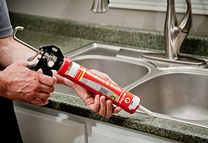 Red Devil 0887 Kitchen & Bath Low Odor Silicone Sealant, 10.1 Oz, Clear, Pack of 1 - color: Clear, size: 10.1 oz., style: 1 - Pack