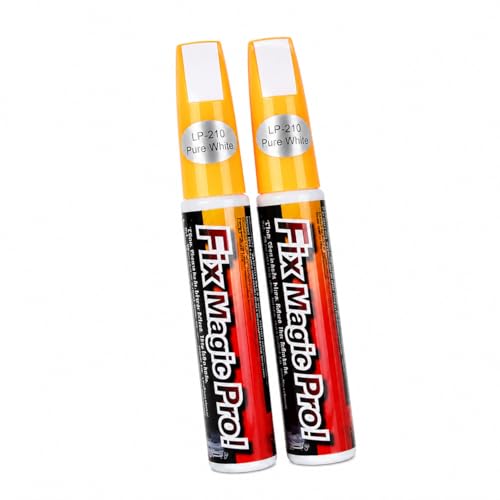 White Touch Up Paint Pen, 12ml Car Scratch Repair Marker for Small Paint Chips, Auto Paint Correction Pen for Bumpers, Doors and Furniture, Quick Drying and Precise Application for DIY Use