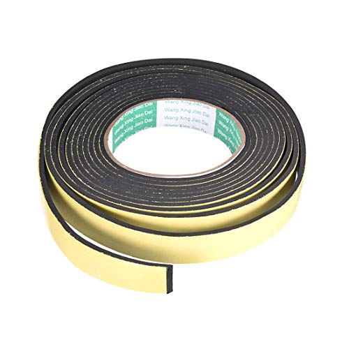 uxcell Sealing Foam Tape 20mm Wide 3mm Thick 4m/13ft Long, Self Adhesive Weather Strip for Window Door Insulation - size: 20mmx3mmx4m