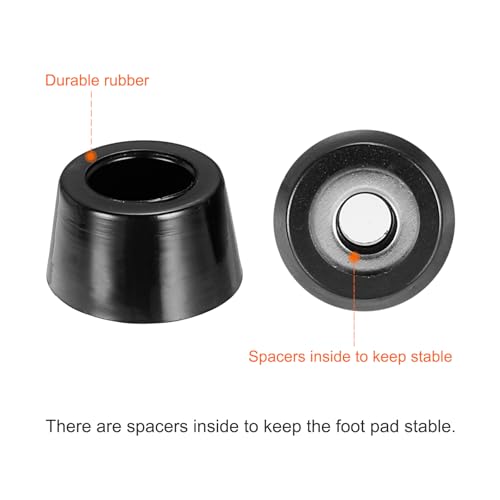 Cutting Board Feet, 16 Pack Round Rubber Feet Bumpers Non Slip Bumper Pads with Stainless Steel Screws for Furniture Chairs Desks Electronics (0.11" Wx0.28 H) - size: 0.11"Wx0.28"H