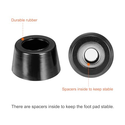 Cutting Board Feet, 16 Pack Round Rubber Feet Bumpers Non Slip Bumper Pads with Stainless Steel Screws for Furniture Chairs Desks Electronics (0.11" Wx0.28 H) - size: 0.11"Wx0.28"H