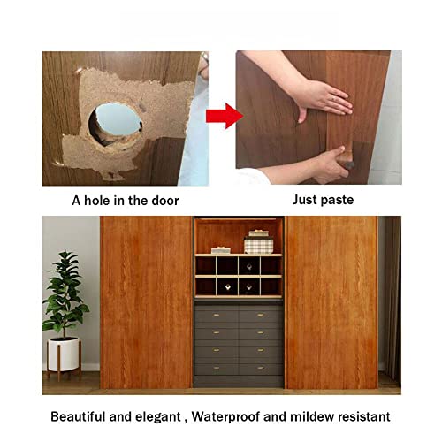 SagaSave 2.24 Inch x 15Ft Woodgrain Patterned Duct Tape, Multi-Purpose Self Adhensive Waterproof Repair Tape for Furniture Door Floor Table and Chair (Glod) - color: Glod