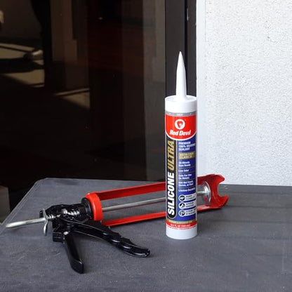 Red Devil 078050 Silicone Ultra 100% RTV Silicone Sealant, 10.1 oz., Gray, 1 Pack - color: Gray, size: 1 - Pack, style: 10.1 oz.