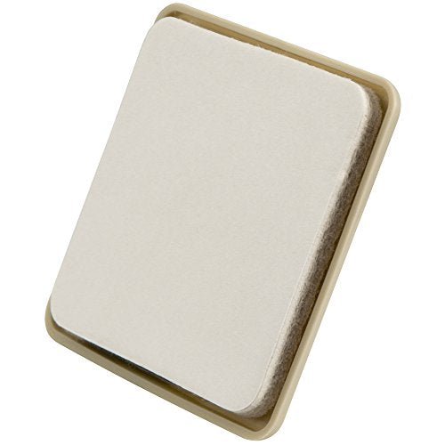 Super Sliders 2-1/2" Self-Stick Square Furniture Sliders for Carpet and Hard Surfaces, Anti-Slip Adhesive Furniture Moving Pads for Beds, Sofas, Dressers, Set of 4, Beige