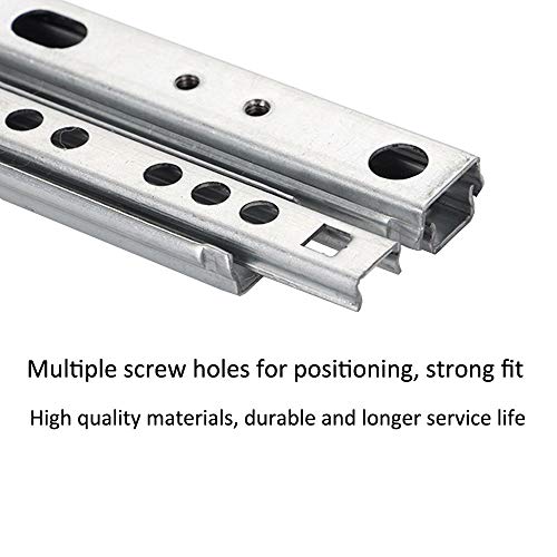 ETOPARS 5 Pairs 14" Heavy Duty 17mm Drawer Runners Slide Slides Ball Bearing Grooved Steel Extension Sizes Kitchen Cabinet Desk Capacity Side Mount - size: 14" / 342mm