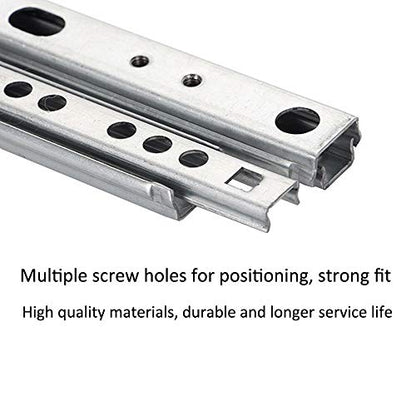 ETOPARS 5 Pairs 14" Heavy Duty 17mm Drawer Runners Slide Slides Ball Bearing Grooved Steel Extension Sizes Kitchen Cabinet Desk Capacity Side Mount - size: 14" / 342mm