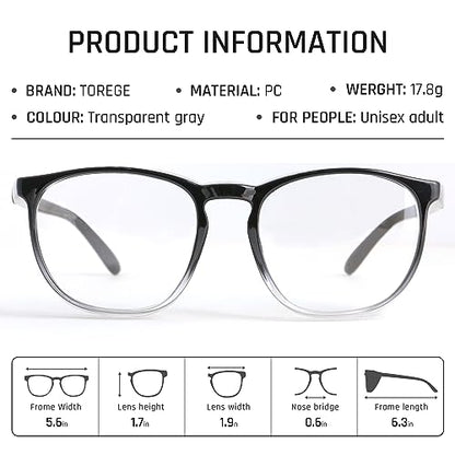 TOREGE Clear Safety Glasses, Upgrade Gradient Safety Goggles Eye Protection With Anti-Fog And Anti-Blue Light Lens, Perfect Alt To Regular Protective Eyewear For Men Women(Gradient Black) - color: Gradient Black