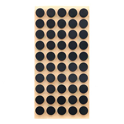Furniture Silicone Rubber Pads 3/8" (10mm) Diameter Round 3M Self Adhesive Protects Kitchen Cabinets, Drawers, Desks and Furniture Against Bumps and Scratches 100 Pack - Black - color: Black Silicone 100 Pack